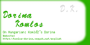 dorina komlos business card